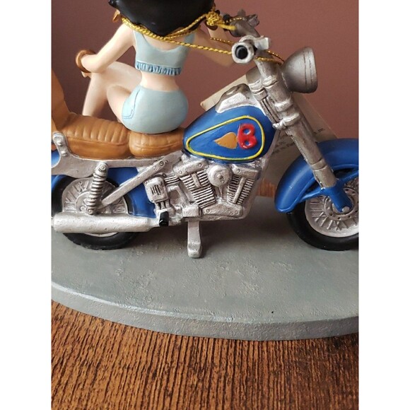 Betty Boop Blue Easy Rider Motorcycle Howdy Cowgirl Hat 2001 King Features READ - Picture 11 of 14